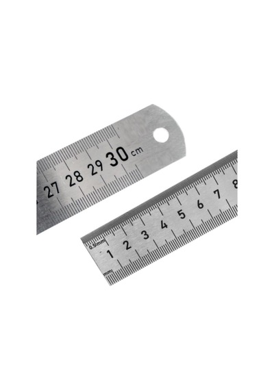 Tuhafiyecimiz Çelik Cetvel Seti, Düz Metal Cetvel 3 Adet 30-50-100 Cm Metalik Genel