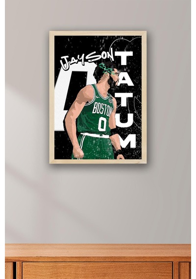 Jayson Tatum Çerçeveli Tablo - Basketbol Nba Posteri Tablo