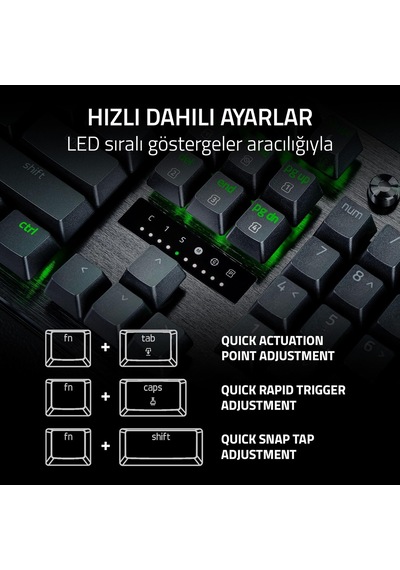Razer Huntsman V3 Pro - Analog Optik E-spor Klavye - Razer Snap T