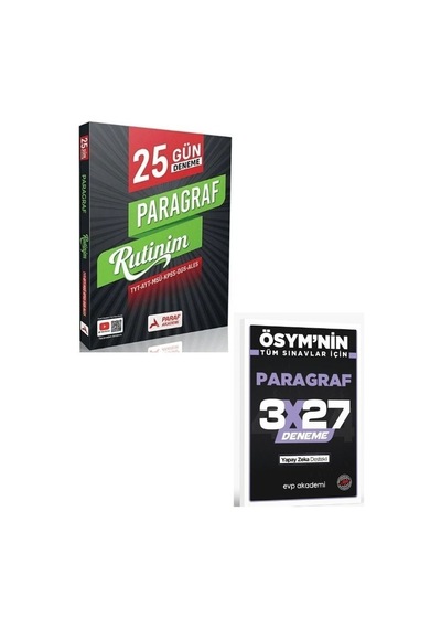 2027 Paraf 2027 Tyt Ayt Msü Kpss Dgs Ales Paragraf Rutinim 25 Gün Deneme+ Evp Akademi Paragraf