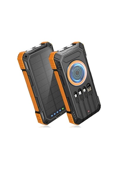 Taşınabilir Güneş Enerjili Powerbank 20000 Mah Kablosuz Şarj 71299737