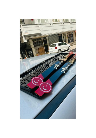 Kişiye Özel Türk Bayraklı Model 3d Pleksi Takmatik Plakalık - 581559731