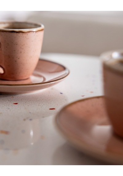 Madame Coco Pacis 2 Kişilik 4 Parça Kahve Fincan Seti - Terra Cotta - 90 Ml 8684427348871 Çok Renkli