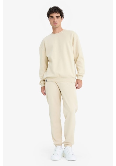 DeFacto Boxy Fit Bisiklet Yaka Basic Düz Pike Sweatshirt E1519AX25SPBG155