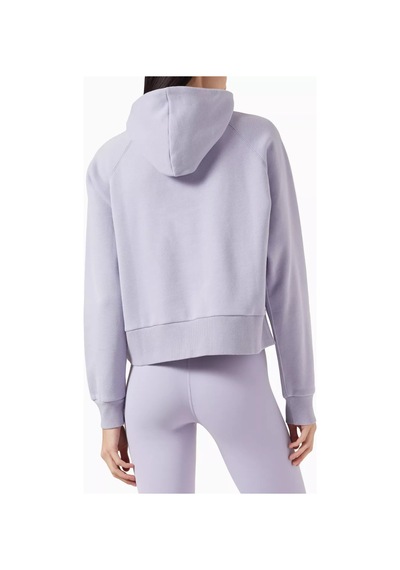 Vuori Restore Yarım Fermuarlı Kapüşonlu Sweatshirt, Organik Fransız Havlu, Rahat & Lüks Mor