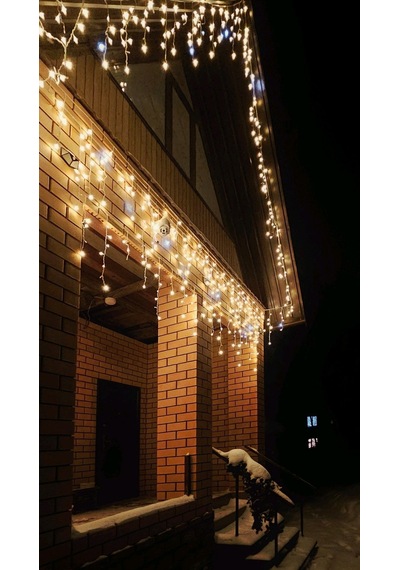 Salon Işıltısı Kutlama Işığı Renkli Işık Dekoratif Süsleme 3m 100 Led 20 Saçak 305070cm Çakarlı Ip65