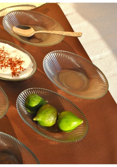 6 Adet Cam Sunum Mini Kayık Tabak Meze Tabağı 15 Cm Çerez Kasesi Şeffaf