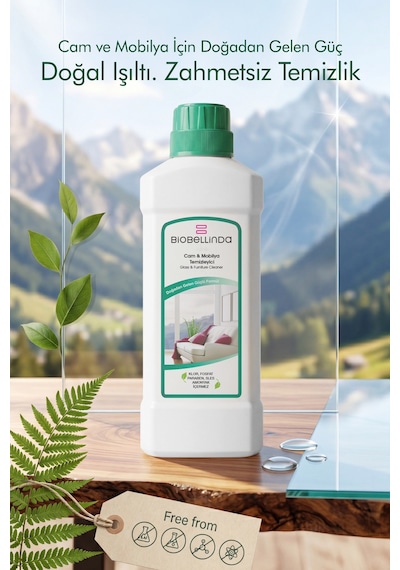 Doğal Konsatre Özel Bileşenli Formül Cam & Mobilya Temizleyici 750 Ml