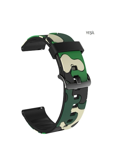Samsung Gear Watch 3 41mm Active 2 40 44mm Uyumlu Kamuflaj Kordon 20mm
