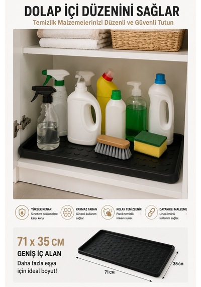 Multitray 71x35 Cm Büyük Boy Çok Amaçlı Tepsi Ayakkabılık, Saksı Altı, Evcil Hayvan Mama Alanı Ve Temizlik Dolabı Koruyucu Tepsi Siyah Multitray 71x35 Cm Büyük Boy Çok Amaçlı Tepsi Ayakkabılık, Saksı Altı, Evcil Hayvan Mama Alanı Ve Temizlik Dolabı Koruyucu Tepsi Siyah