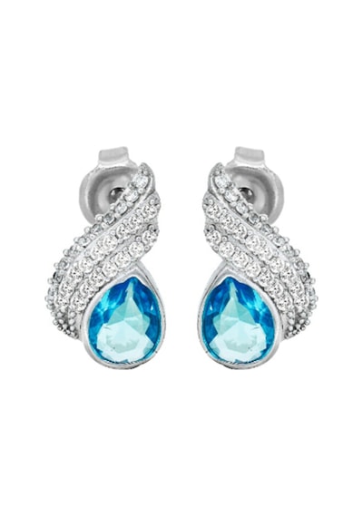 Brezza Lusso Jewelry Deniz Mavisi Damla Model Kanatlı Kadın Kolye Küpe Seti