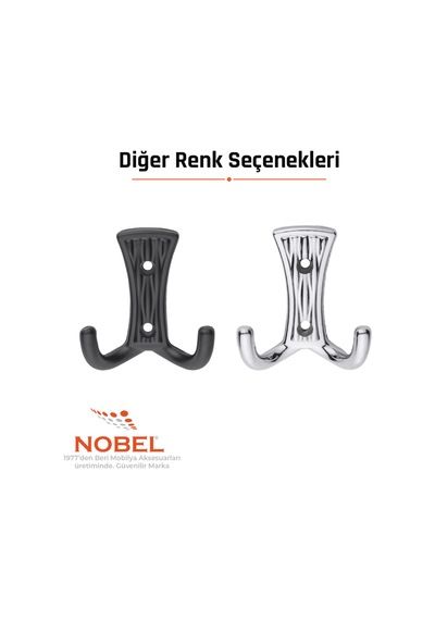 Emet Askı, Metal Vestiyer Askısı, 29 Gr, Dolap Ve Duvar Askılığı, Matsi Yah Vidalı