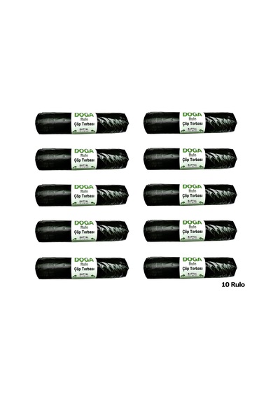 Ecoplast Battal Boy Siyah Çöp Torbası Poşeti 300 G 75 x 90 CM / 10 Adetlik 10 Rulo