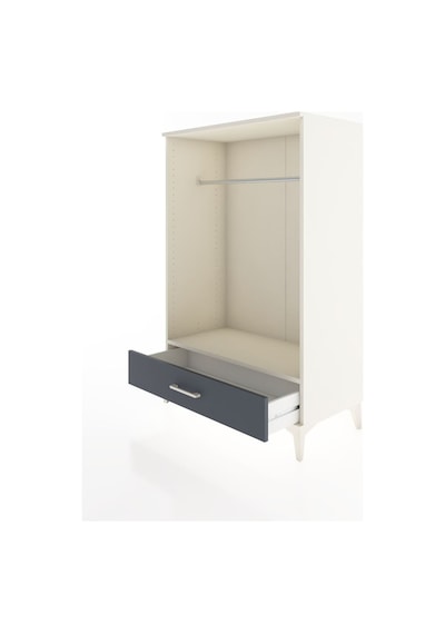 Hyperion Dolap Tek Raflı Tek Çekmeceli Tek Askılı 88x44x134 Aytaşı-antrasit Aytası