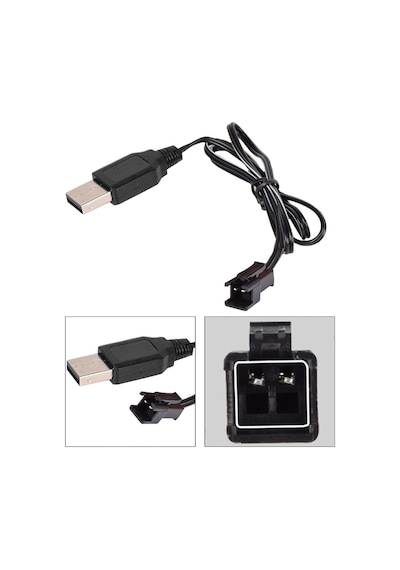 3.7v Lion 14500 Ve18650 İçin Usb Şarj Sm2p Siyah Soket
