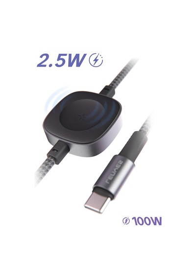 Lenyes Lc540 Type-c To Type-c Ve Akıllı Saat Şarj Kablosu 100w 1.2m Siyah