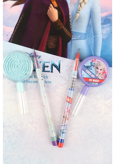 Yeni Sezon Lisanslı Elsa Frozen Yumurtalayan Labirent Figürlü Geçmeli Kurşun Kalem