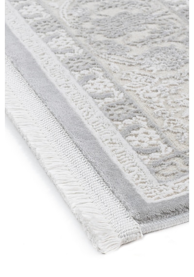 Badelya Home Gri 7135 Modern Desen Doğal Taban Saçaklı Salon Koridor Mutfak Çocuk Oturma Odası Halısı Yolluk 7135-gri