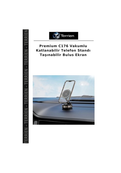 Premium C176 Vakumlu Katlanabilir Telefon Standı Taşınabilir Bulus Ekran