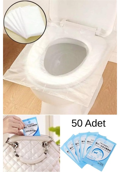 Siolanzi Tek Kullanımlık Klozet Kapağı Poşeti 50 Adet Şeffaf