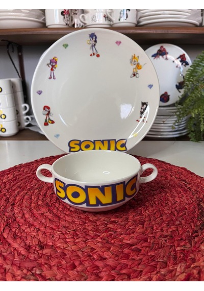 5 Parça Sonic Model Çocuk Bebek Yemek Takımı Beslenme Seti Çok Renkli