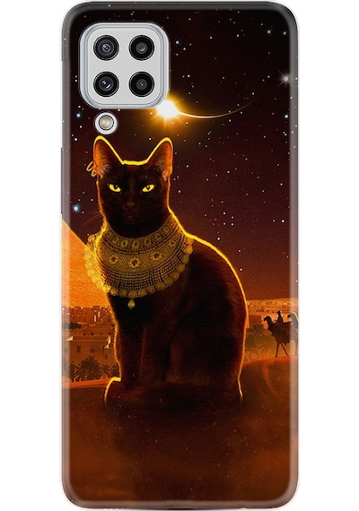 Samsung Uyumlu Galaxy M51 Kılıf Silikon Desenli Kraliçe Kedi 1873