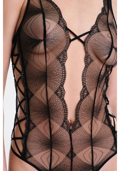 Penti Ange Siyah Bodysuit - Privee Koleksiyonu