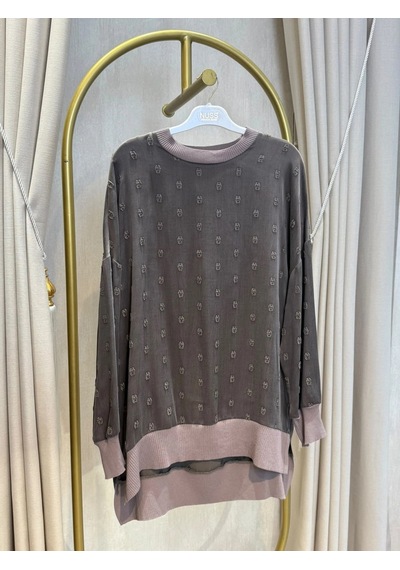 Nuss 3043 İpek Kupra Vegan Tunik Vizon