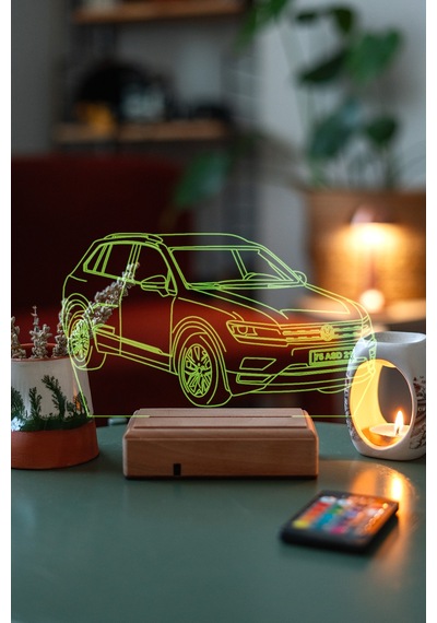 Volkswagen Tiguan 16 Renk Kumandalı 3d Gece Lambası
