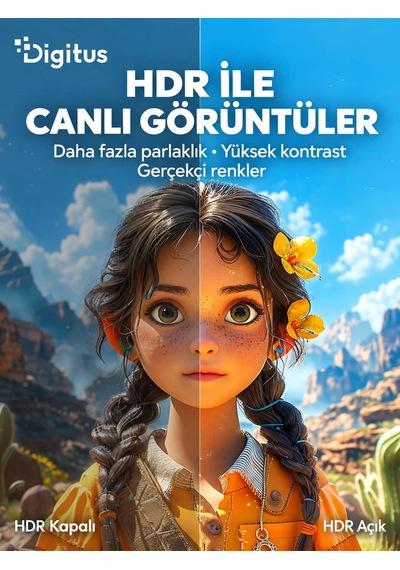 Digitus 100 Metre Hdmı Aoc Hibrit Fiber Optik Kablo 8k 60hz Uhd 48 Gbps Hdr