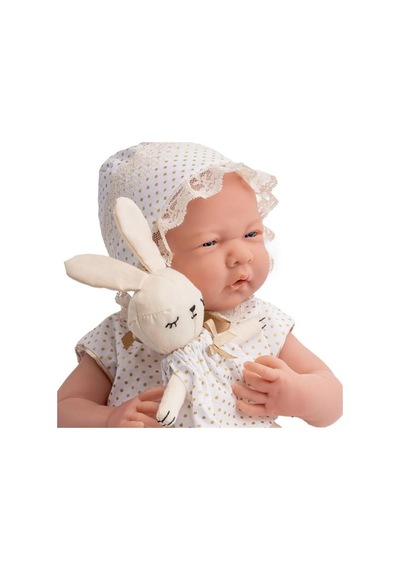 Berenguer Gerçekçi Yenidoğan Oyuncak Kız Bebek 39 Cm - Beyaz Hırka Ve Tavşanlı