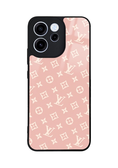 Oppo Reno 15f Pink Lv Tasarımlı Glossy Telefon Kılıfı Pembe