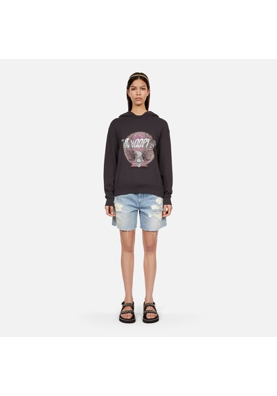 The Kooples Kadın Baskılı Kapüşonlu Gri Hoodie