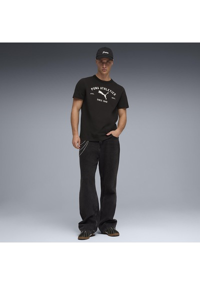 Puma Class Graphic Erkek Siyah Günlük Stil T-shirt 69222601
