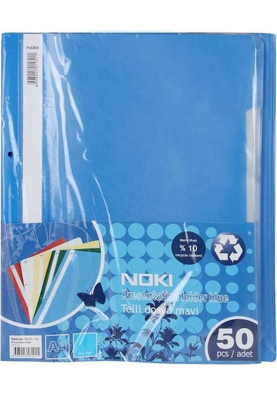Noki Telli Dosya 50'li + Noki Eco Poşet Dosya 100'lü