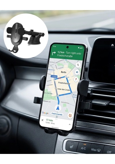 Mey İthalat Araç Havalandırma Telefon Tutucu 360 Derece Döner Otomatik Kilitli Stand