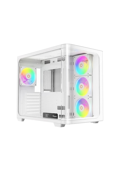 Iota C70 White Curve Argb Digital Tempered Glass Usb 3.0 Atx Mid Tower Kasa