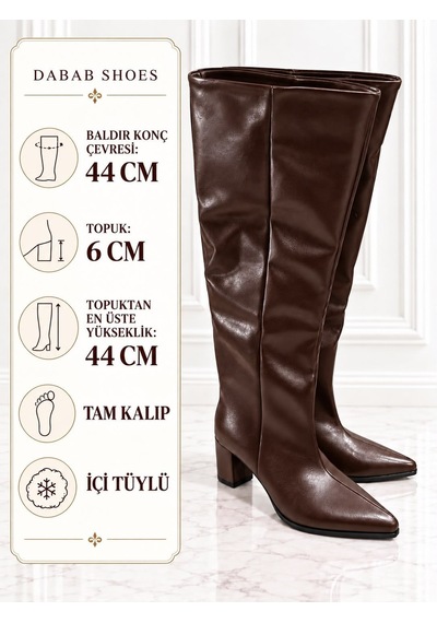 Dabab Shoes Mıressa Kadın Acı Kahve Kırışık Yarı Rugan Cilt Sivri Burun Geniş Baldır 6 Cm Kalın Topuklu Uzun Çizme Kahverengi Dabab Shoes Mıressa Kadın Acı Kahve Kırışık Yarı Rugan Cilt Sivri Burun Geniş Baldır 6 Cm Kalın Topuklu Uzun Çizme Kahverengi