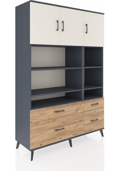 Hyperion Dolap 10 Raflı 4 Çekmeceli 3 Kapaklı 132x44x195 Antrasit-aytaşı/çam Aytası/atlas Çam Hyperion Dolap 10 Raflı 4 Çekmeceli 3 Kapaklı 132x44x195 Antrasit-aytaşı/çam Aytası/atlas Çam