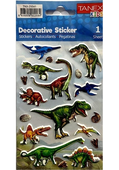 Tanex Kabartmalı Sticker Dinazor Serisi-2 Tnx-25041