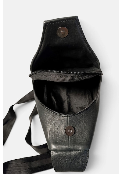 Lederax Hakiki Deri Göğüs Çantası Küçük Boy Bodybag Ld683 Siyah
