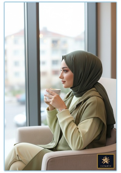 Bambu Kraş Şal Tesettür Giyim, Yüksek Kalite, Hafif, Rahat, Şık, Premium, Lux, Shawl, Scarf Haki