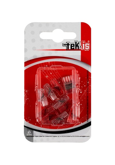 Tek-iş 529045 Buat Klemens Geçmeli 2x2.5 Mm 10 Adet, 2'li, Gri