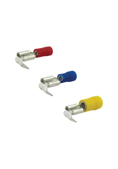 Tfdeg - 2862 1.5-2.5mm2 Erkek / Dişi Geri Dönüşlü Faston Tip Kablo Ucu Mavi - 100 Adet