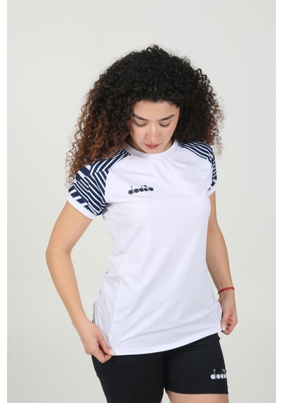 Diadora Bahia Kadın Tişört Beyaz Lacivert