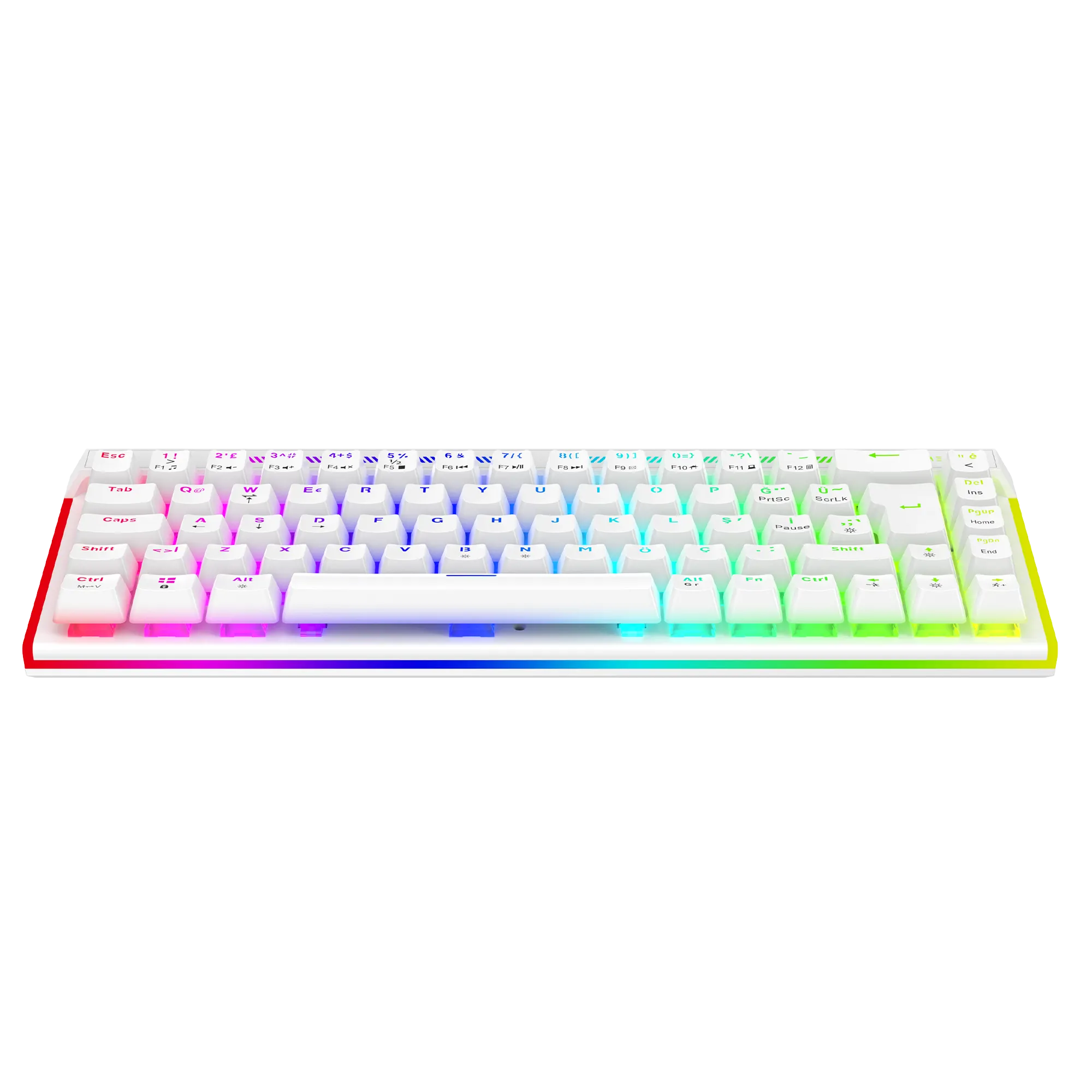 Nebula Red Switch Rgb Mekanik Klavye Full Anti-ghosting Kompakt Gaming Klavye Souble Shot Oyuncu Klavyesi %65 Türkçe Q