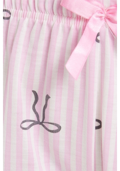 Tudors Kadın Regular Fit Klasik Kesim Viskon Beli Lastikli Fiyonk Detaylı Baskılı Pembe Pijama Altı-51005 Tudors Kadın Regular Fit Klasik Kesim Viskon Beli Lastikli Fiyonk Detaylı Baskılı Pembe Pijama Altı-51005