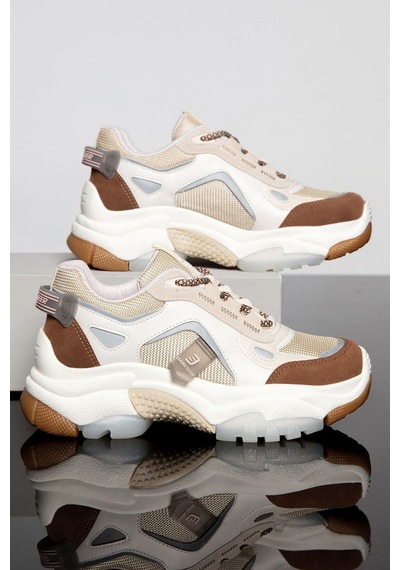 Dark Seer Ds Linda Sneaker 2025 Kadın Bej-karamel