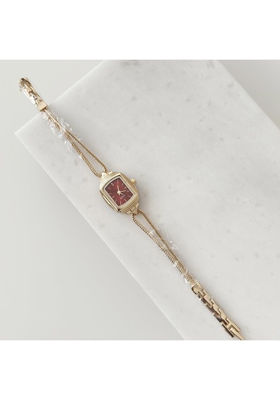 Lebel Gold Saat Bordo Çok Renkli