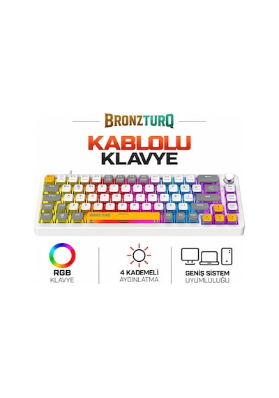 Bronzturq Mk1148 Rgb Kablolu Mekanik Klavye